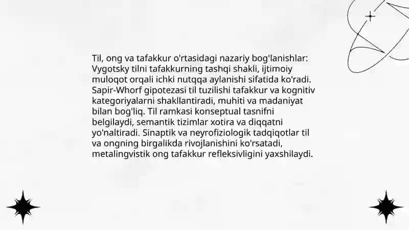 Til, ong va tafakkur umumiyligi 3
