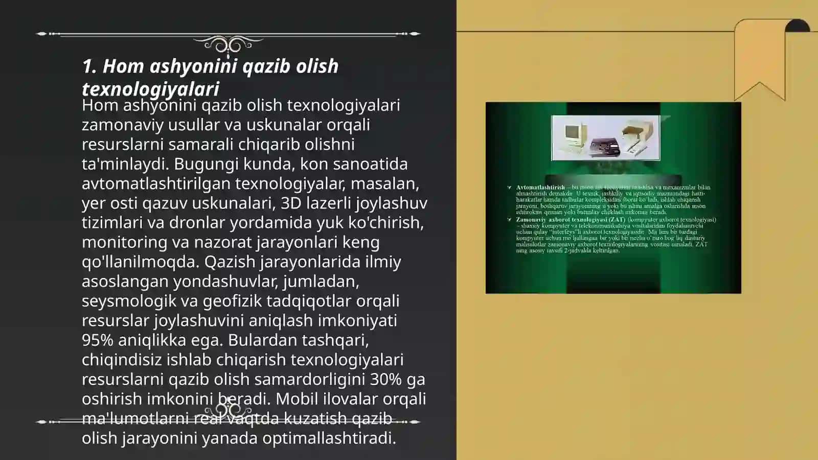 Hom ashyoni qazish va transportlash usullari 3