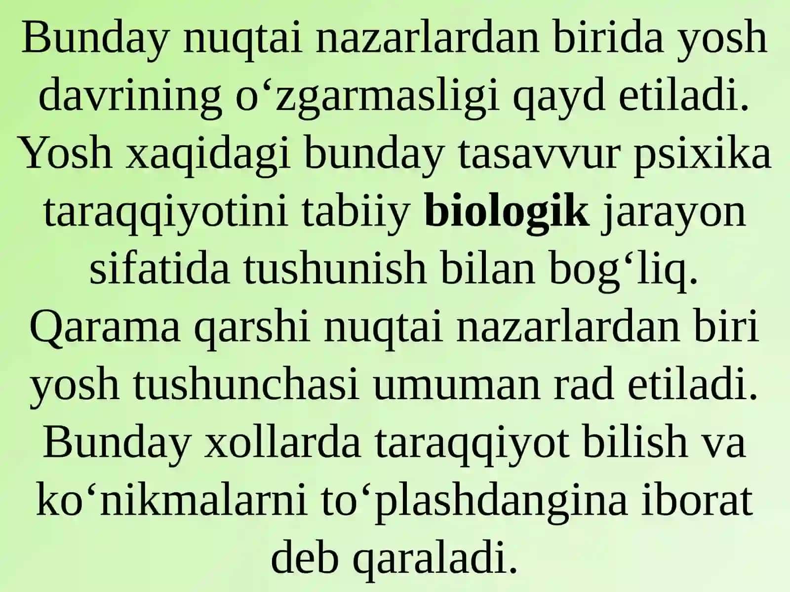 Yosh davrlarni tabaqalash va yosh inqirozlari 3