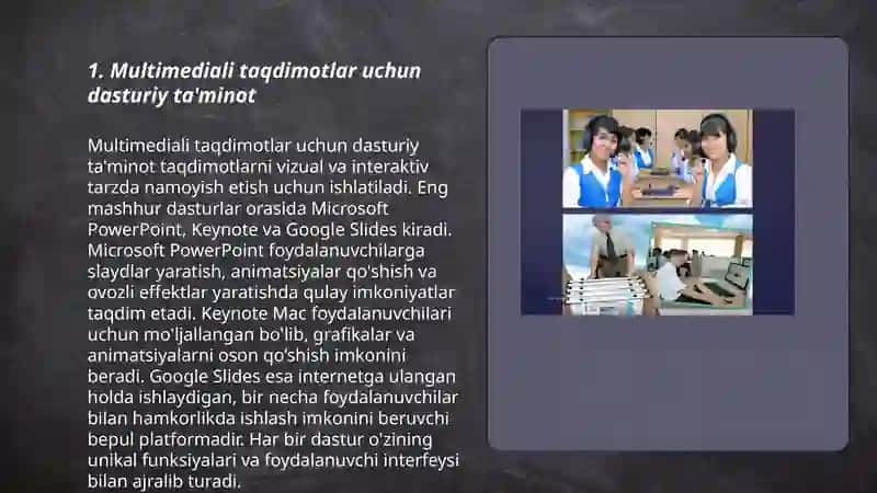Multimediali taqdimotlar yaratish 3