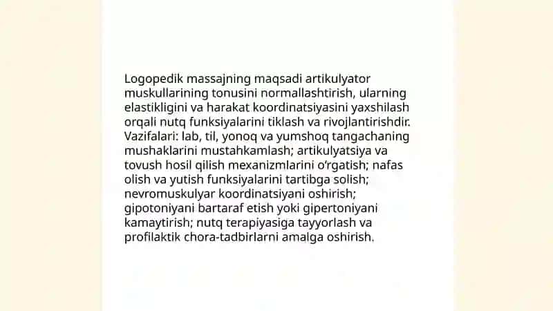 Logopedik massajni oʻtkazish boʻyicha uslubiy koʻrsatmalar 3