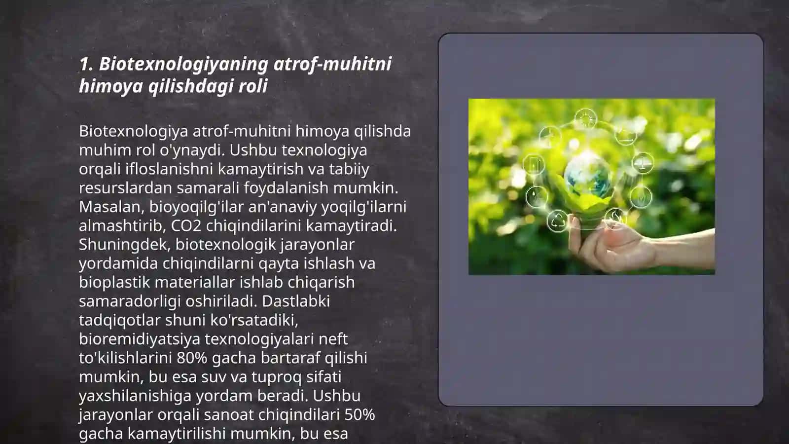 Atrof - muhitni saqlashda biotexnologiyaning roli 3