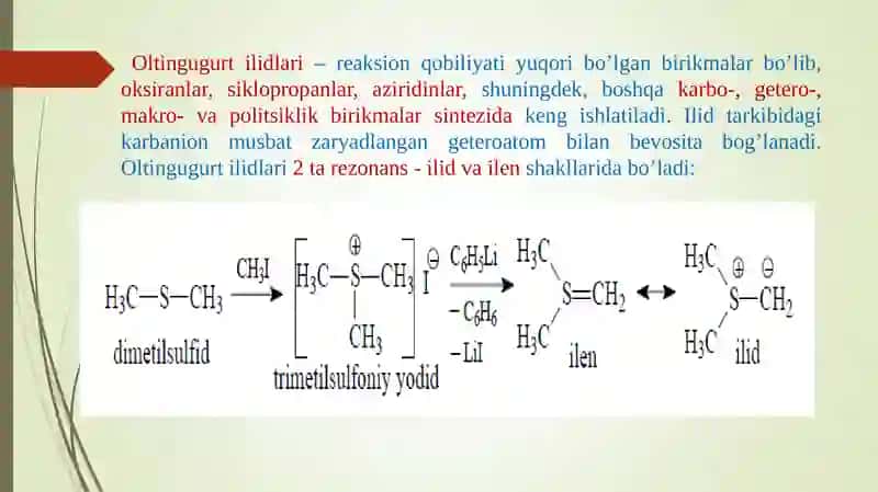 Оltingugurtsaqlovchiоrganik birikmalartuzilishi 3