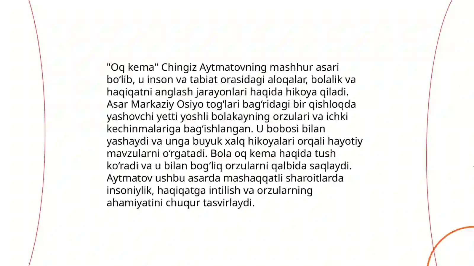Oq Kema asari Chingiz Aytmatov 3