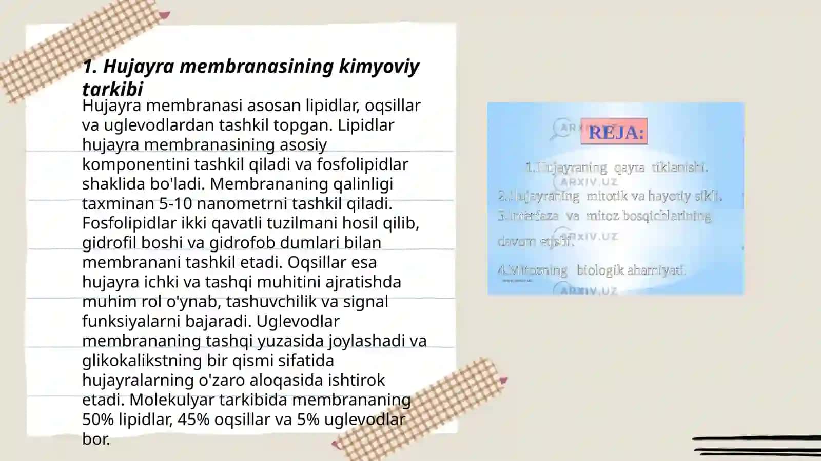 Hujayraning kimyoviy tarkibi 3