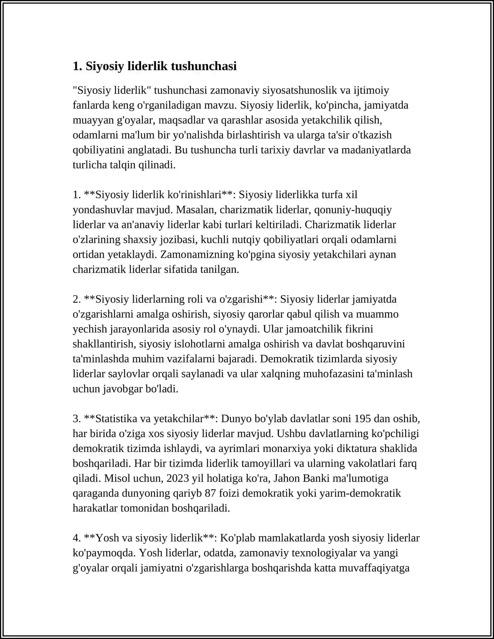 SIYOSIY LIDERLAR METODLARI 3