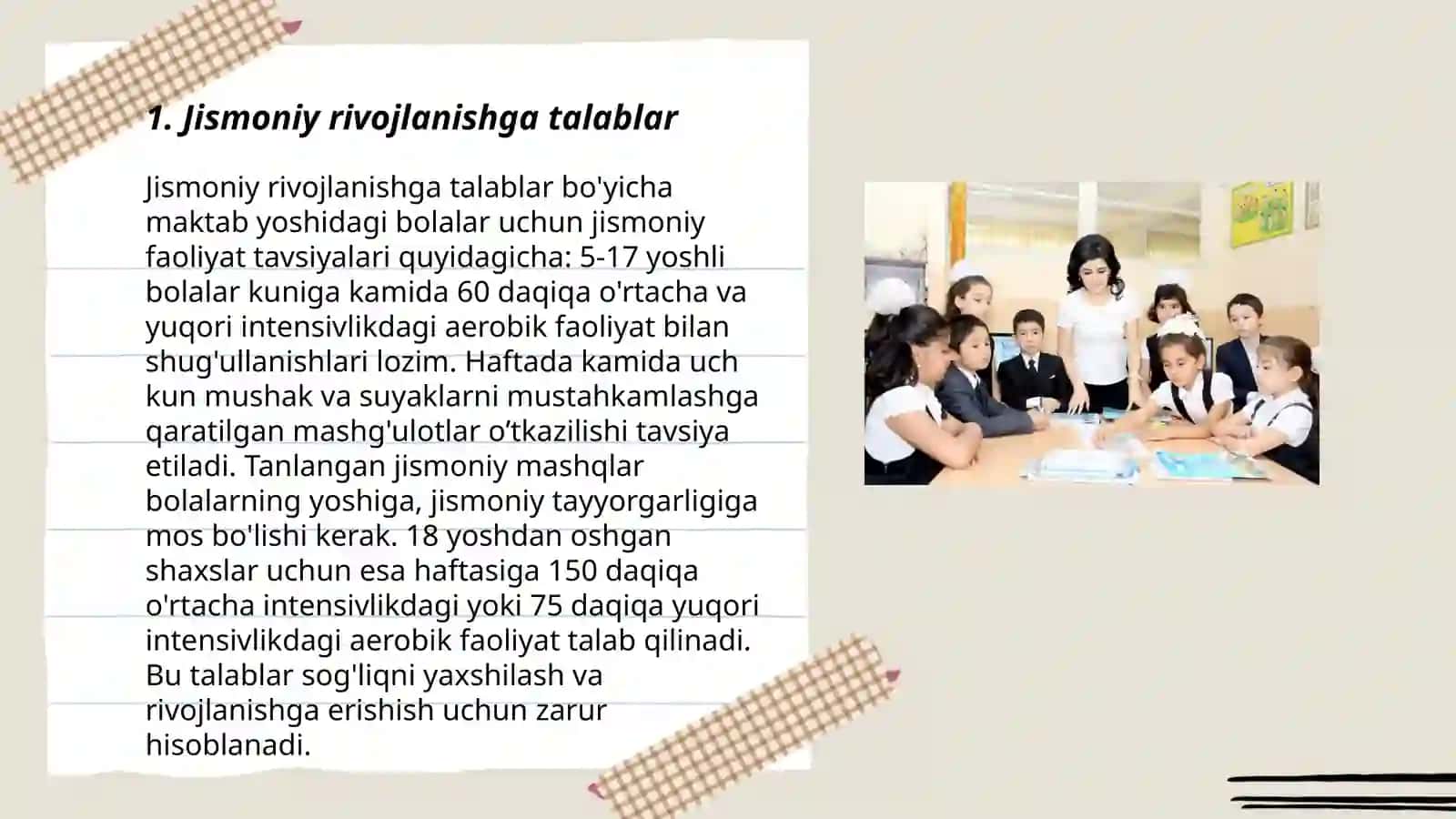 Jismoniy rivojlanishga talablar 3