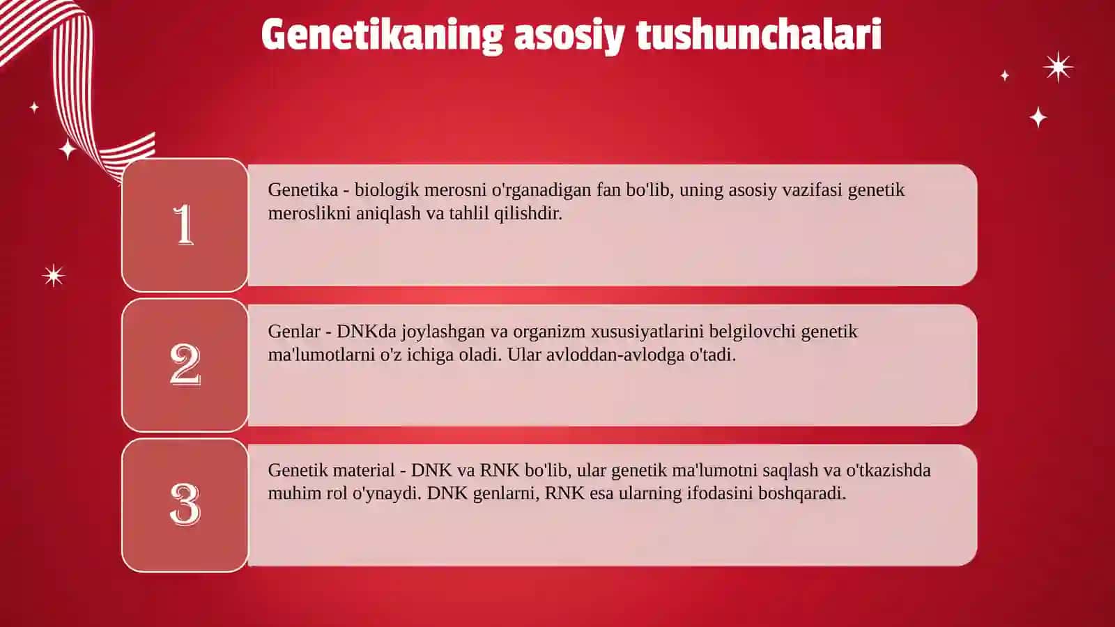 Genetikaning rivojlanish xillari 3