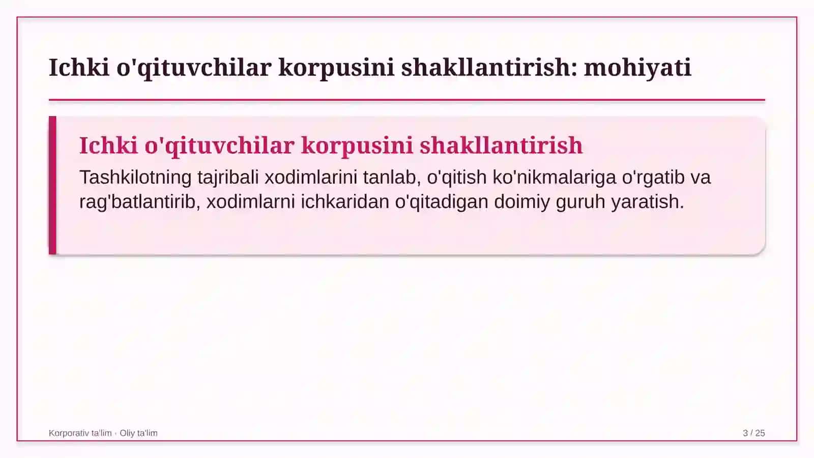 Kompyuter tarmoqlarini boshqarishda ichki o'qituvchilar korpusini shakllantirish 3
