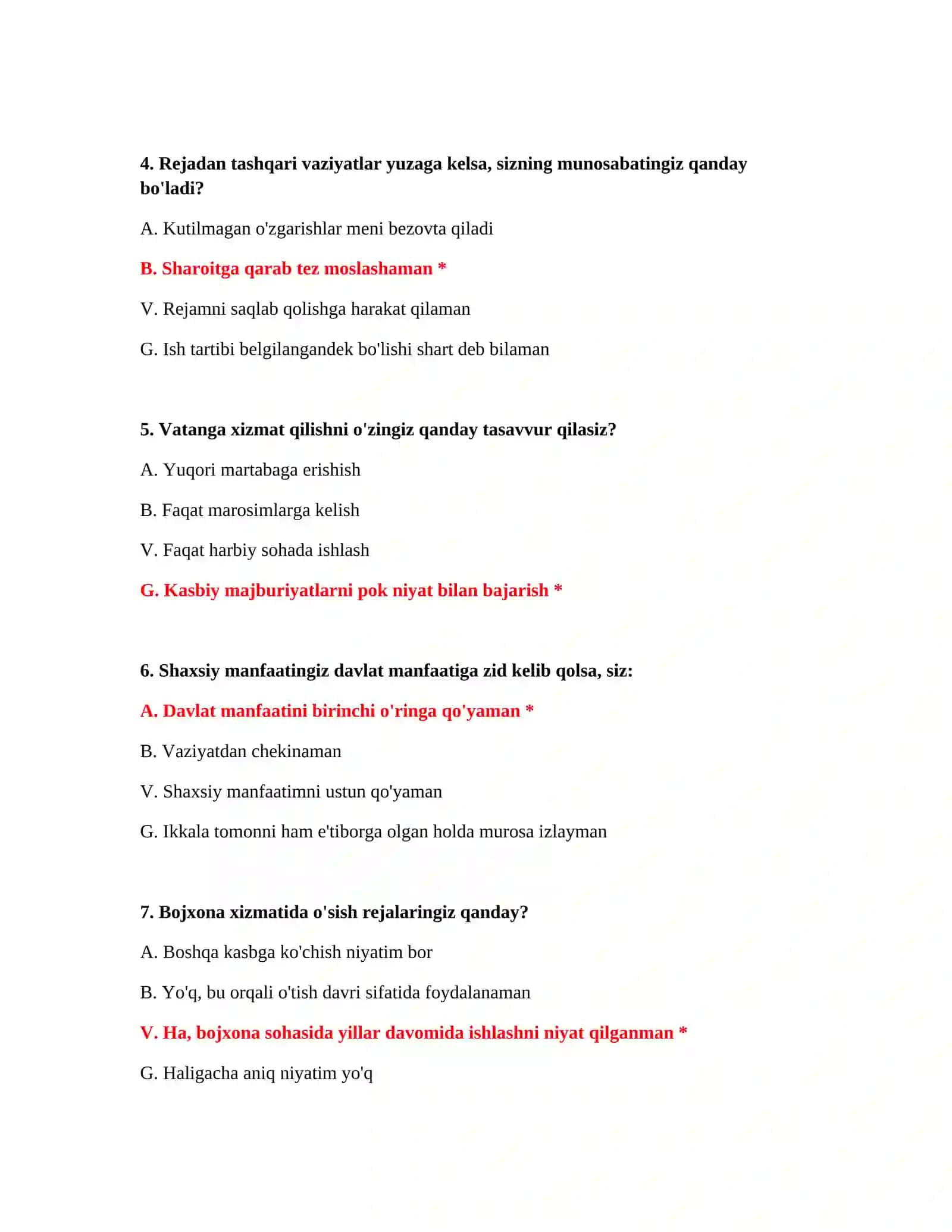 Bojxona savollari javoblari bilan 3