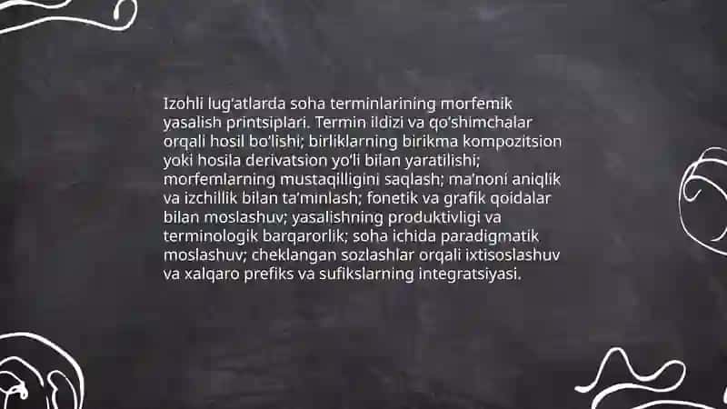 Izohli lugʻatlarda soha terminlarining yasalishi 3