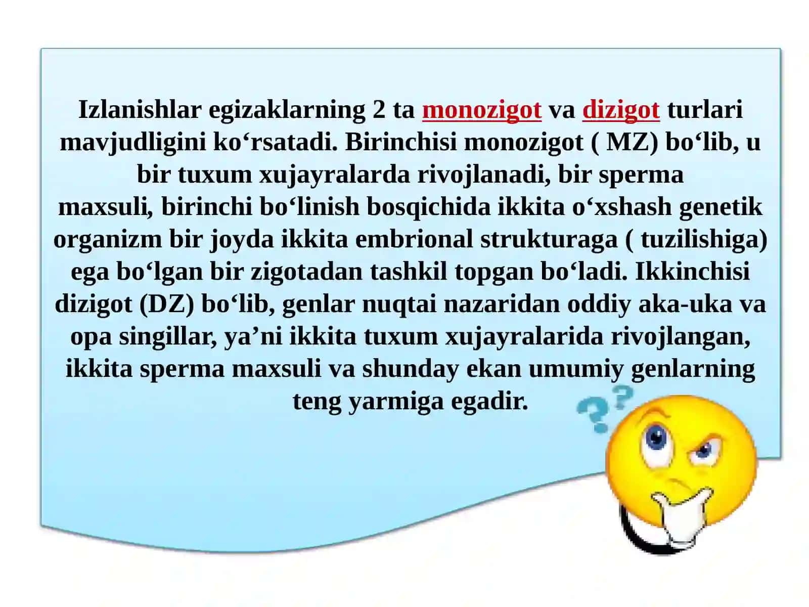 Egizaklar metodii 3