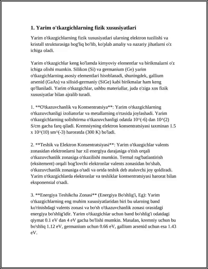 Yarim o'tkazgichlar 3