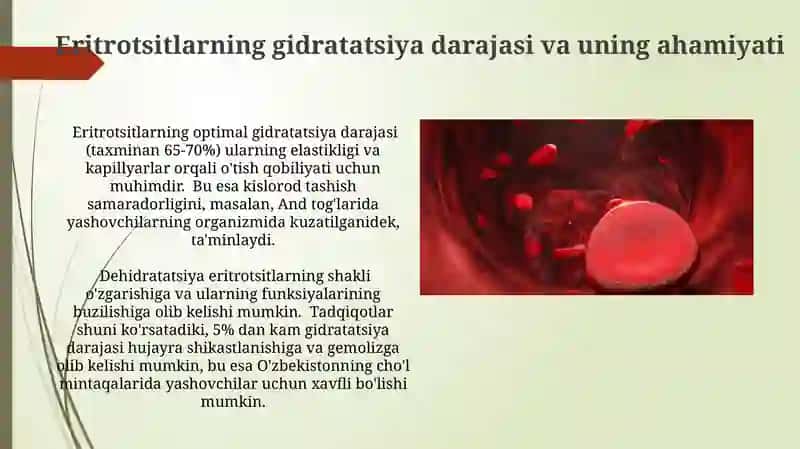 Eritrotsitlarning adaptiv xususiyatlari 3