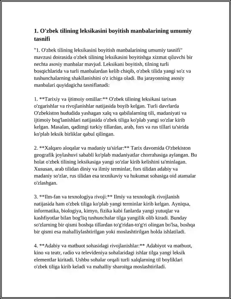O'zbek Tili Leksikasining Boyish Manbalari 3