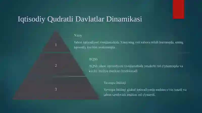 Jahon Iqtisodiyoti Rivojlanishining Ustuvor Yoʻnalishlari 3