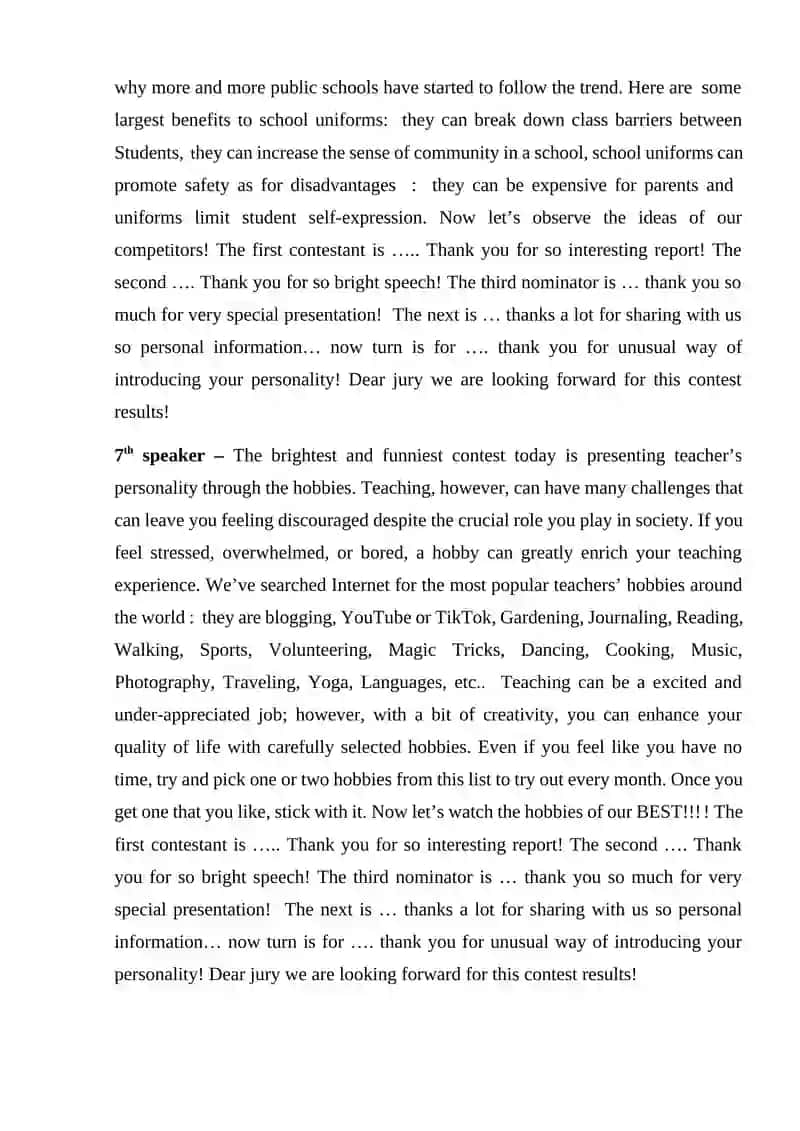 SCENARIO OF THE DEMO LECTURE 3