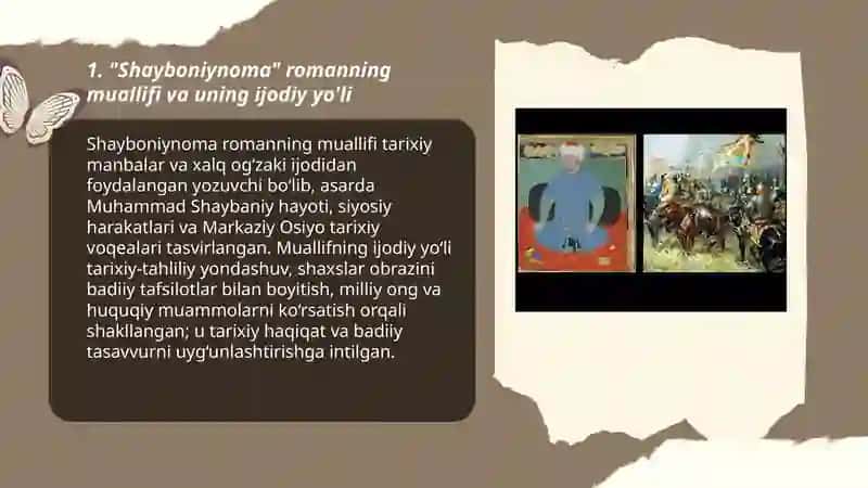 ,,Shayboniynoma" tarixiy roman 3