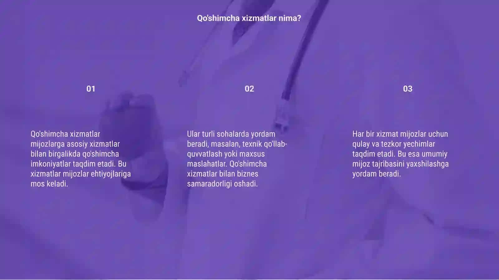 Qo'shimcha xizmatlar 3