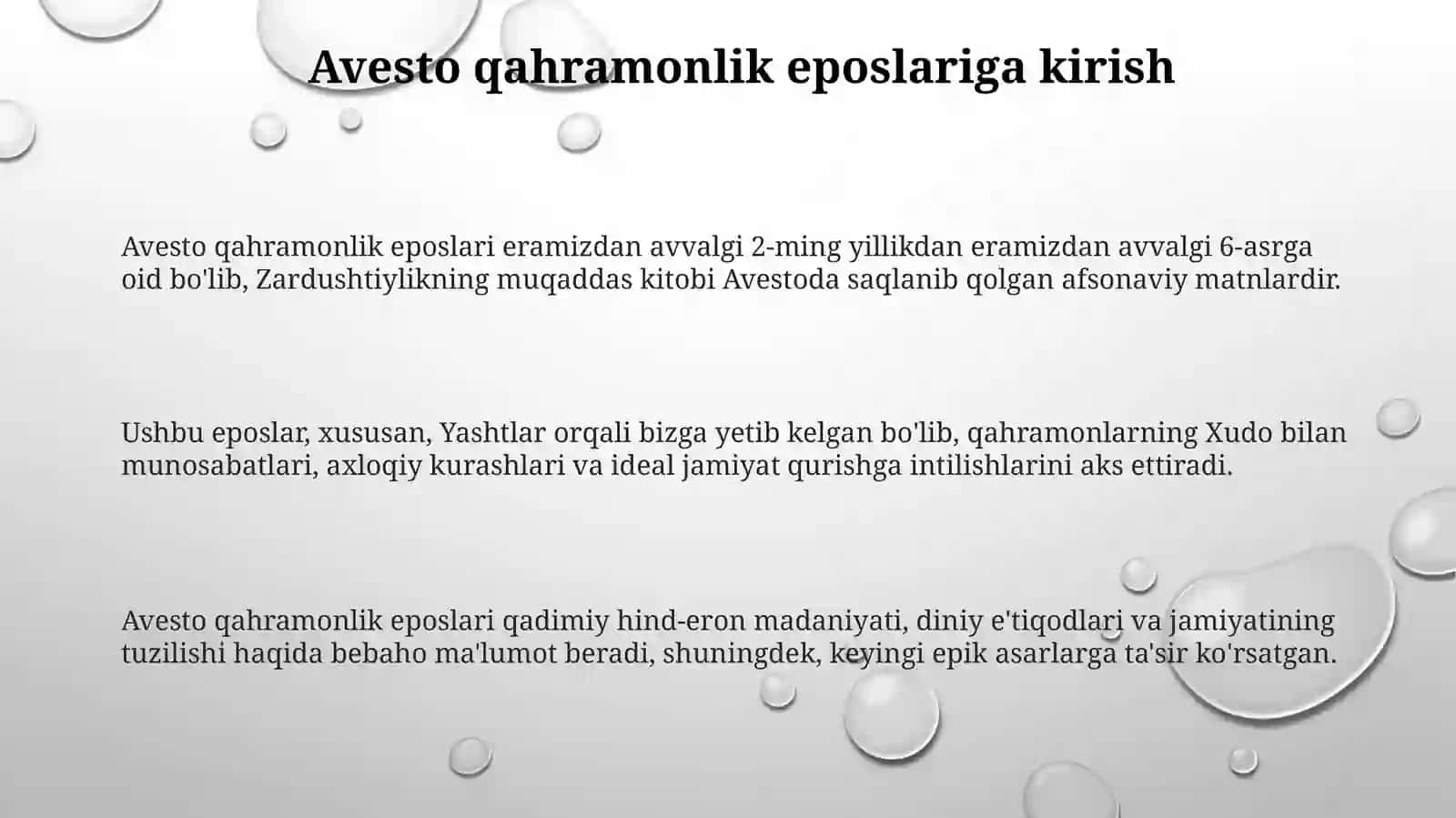 Avesto.Qahramonlikeposlarinio'rganish 3