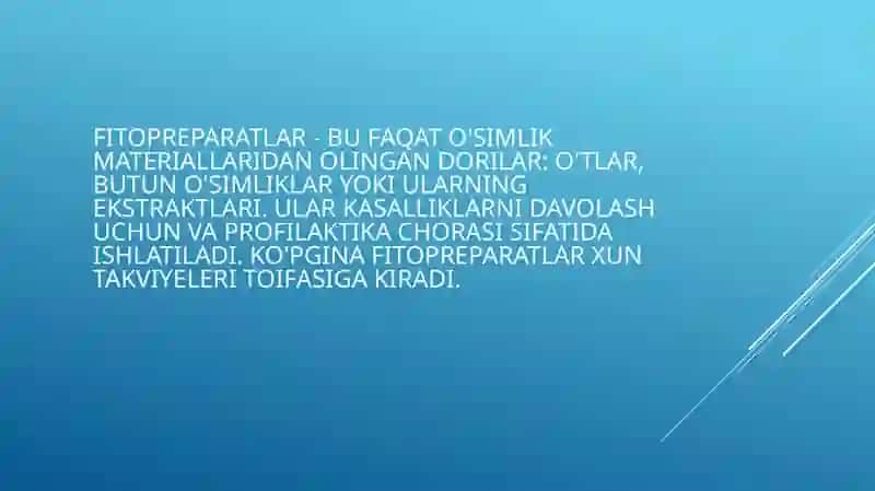Fitopreparatlar va ularning qo'llanilishi 3