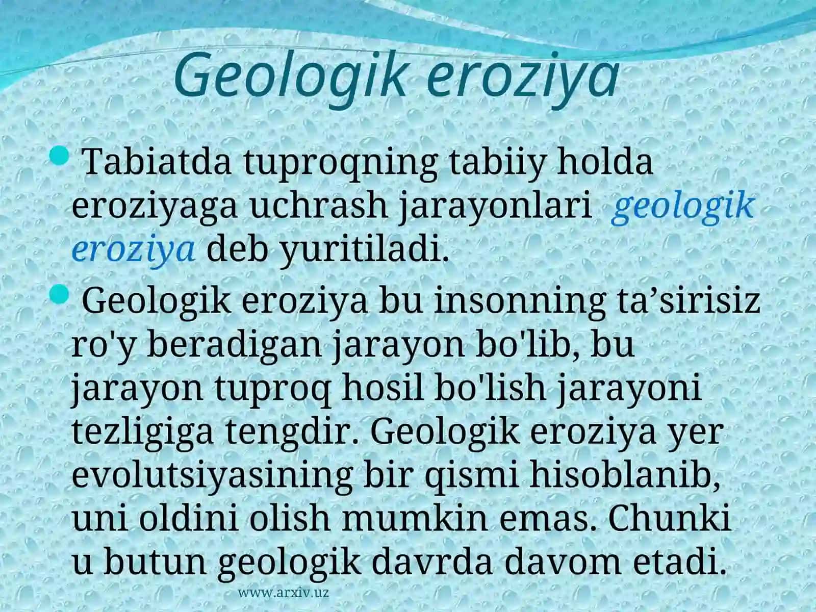 Eroziya to‘g‘risida tushuncha 3