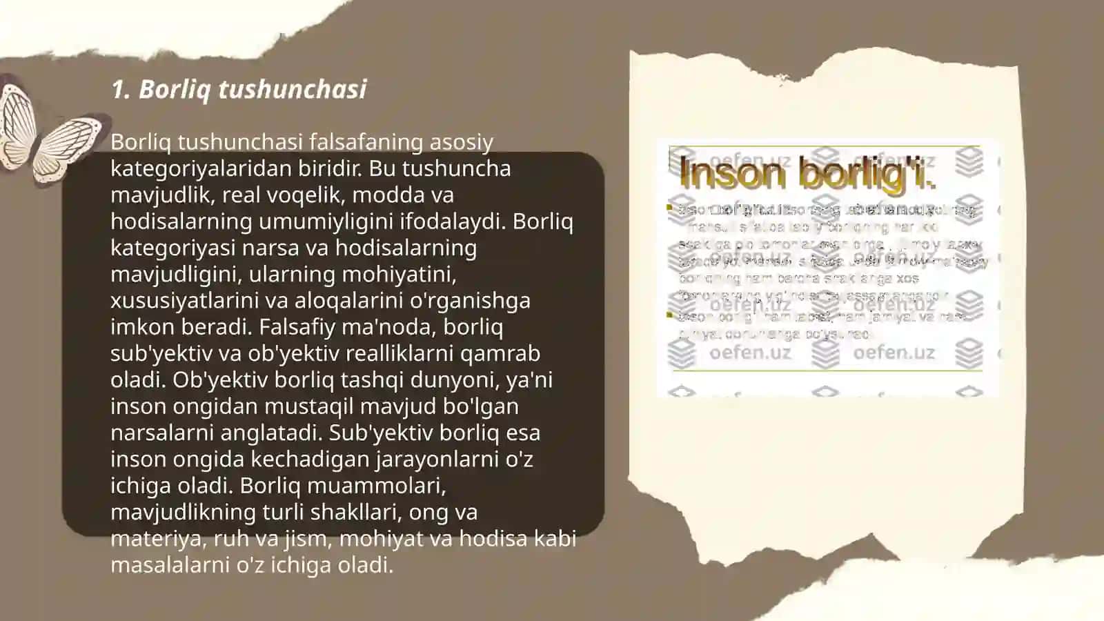 Borliq muammosi va talqini 3