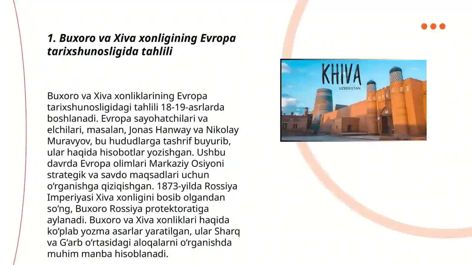 Buxoro va Xiva xonligi tarixining xorij tarixshunosligida yoritilishi 3