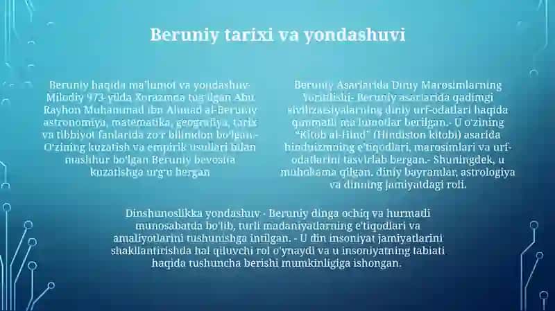 Beruniy Asarlarida Diniy Marosimlarning Yoritilishi 3