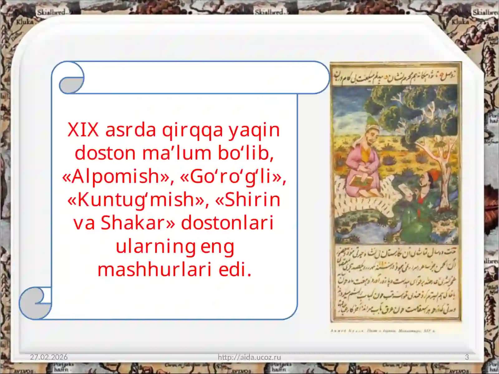 XVI-XIXasrlarda O‘rta Osiyo aholisining madaniy hayoti 3
