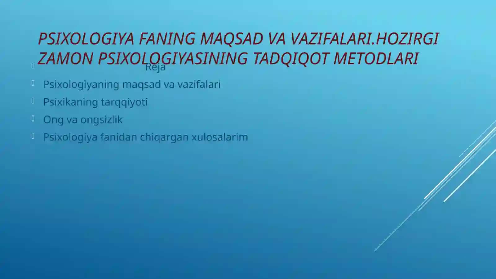 Psixologiyafanidantayyorlagan Mustaqilish 3