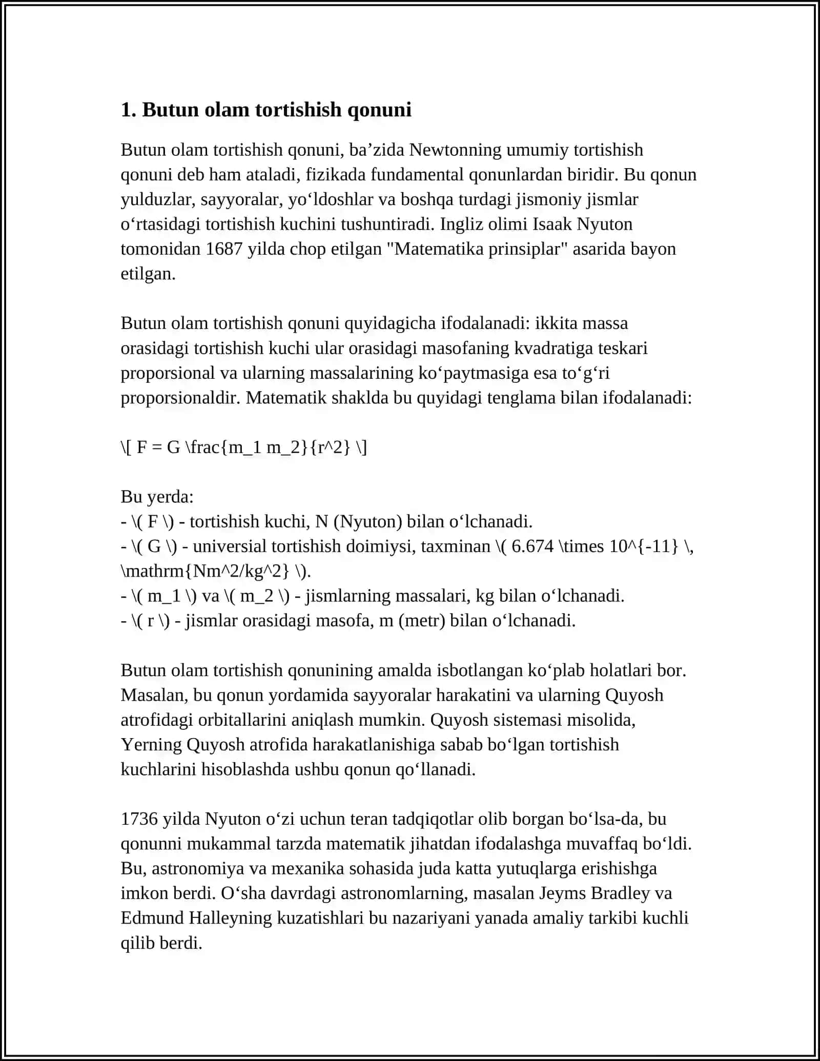 BUTUN OLAM TORTISHISH QONUNI 3