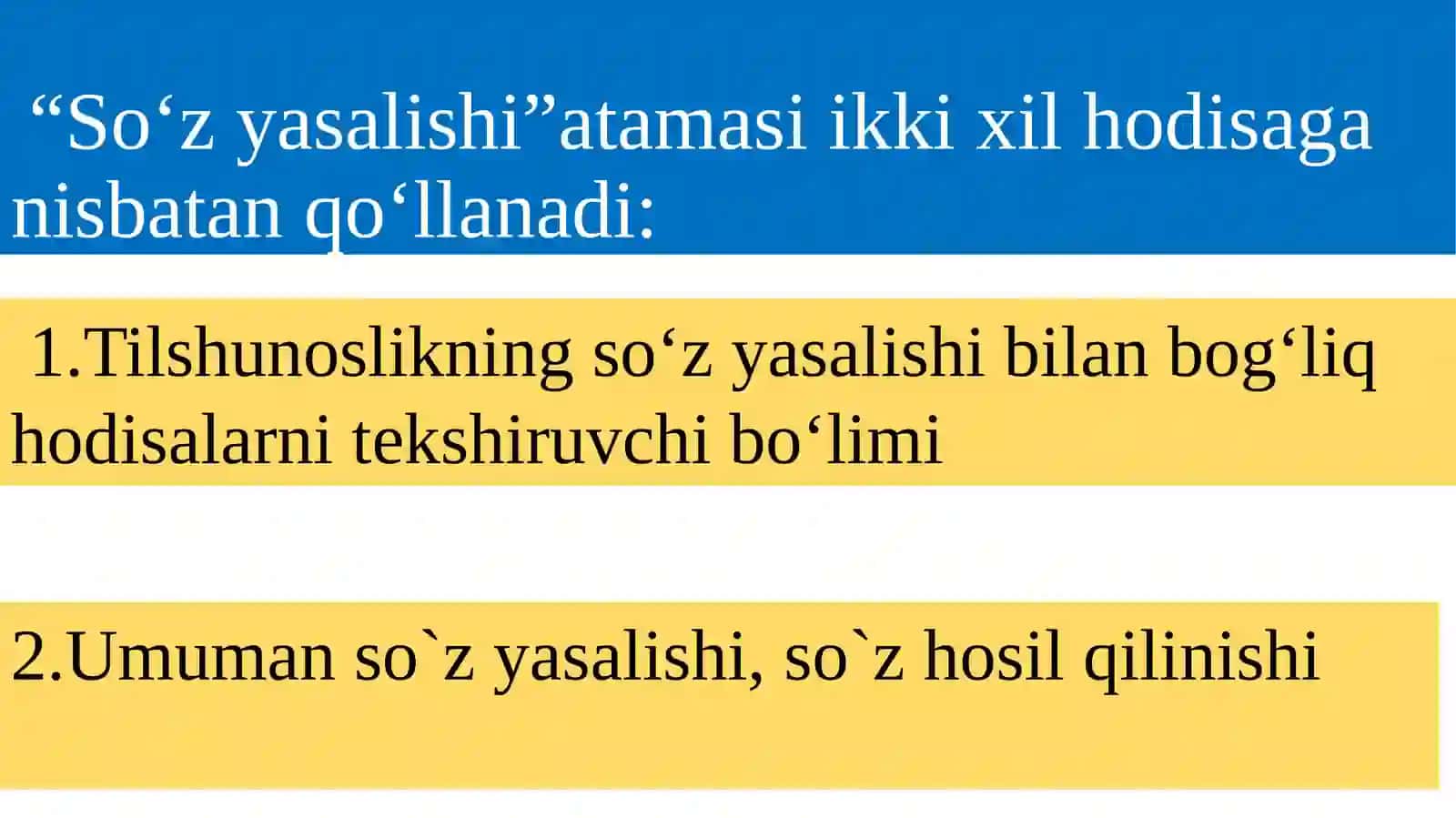So‘z yasalishi (derivatsiya) 3