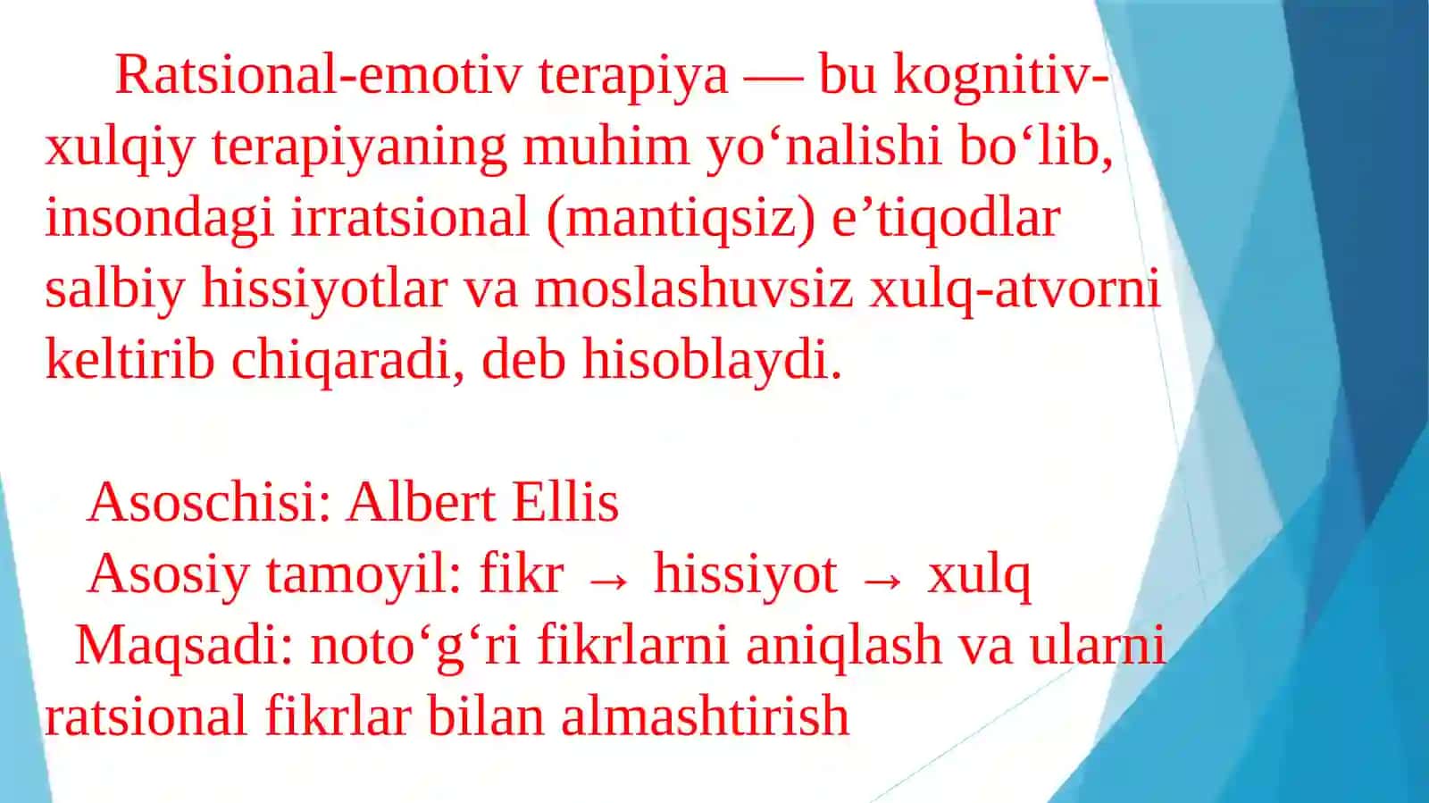 Ratsional-emotiv terapiyasi(RET) 3