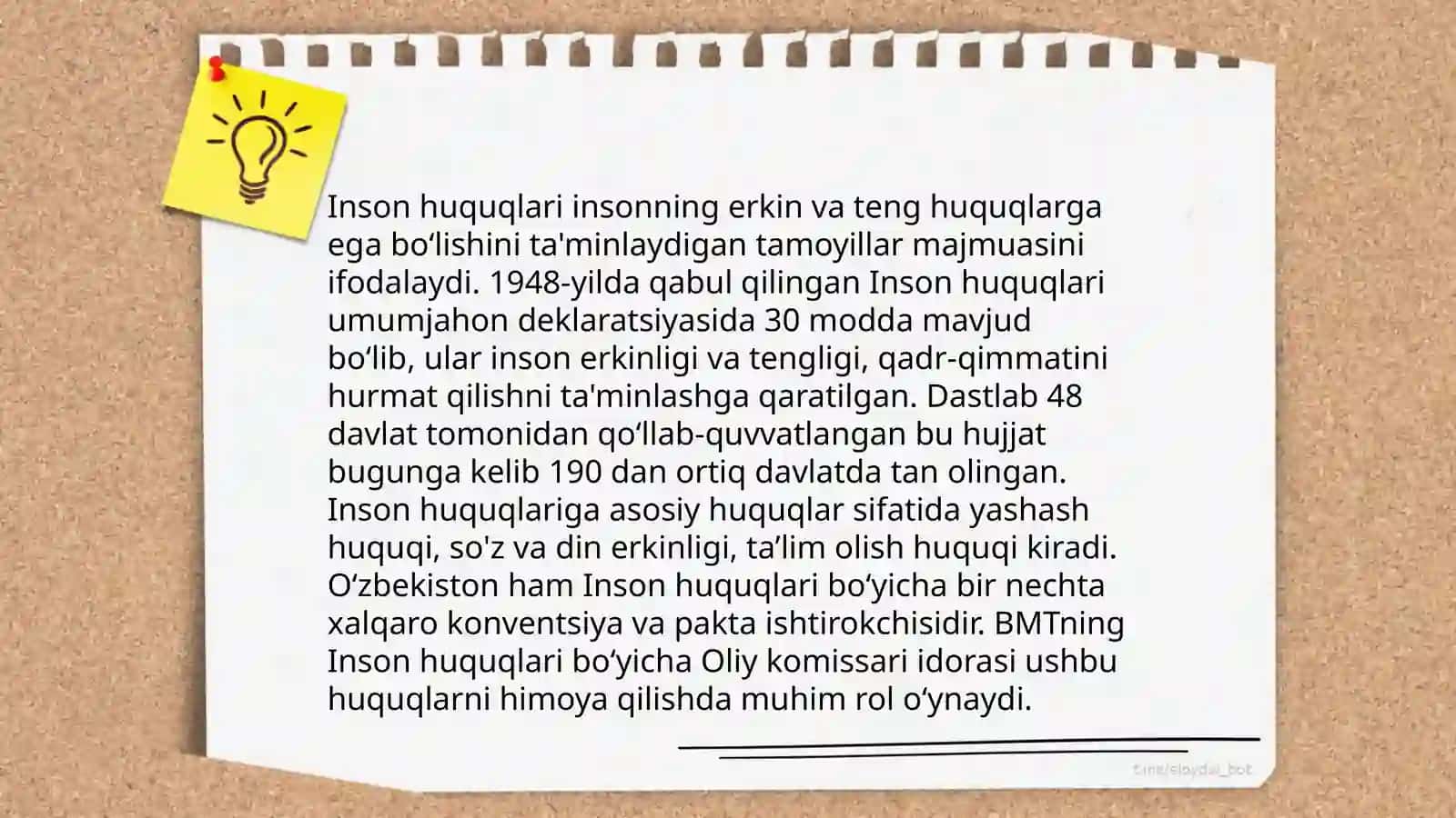 Konvensiya huquqlarini toifalash 3