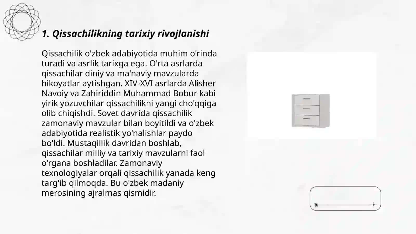 Qissachilikning janriy takomili 3