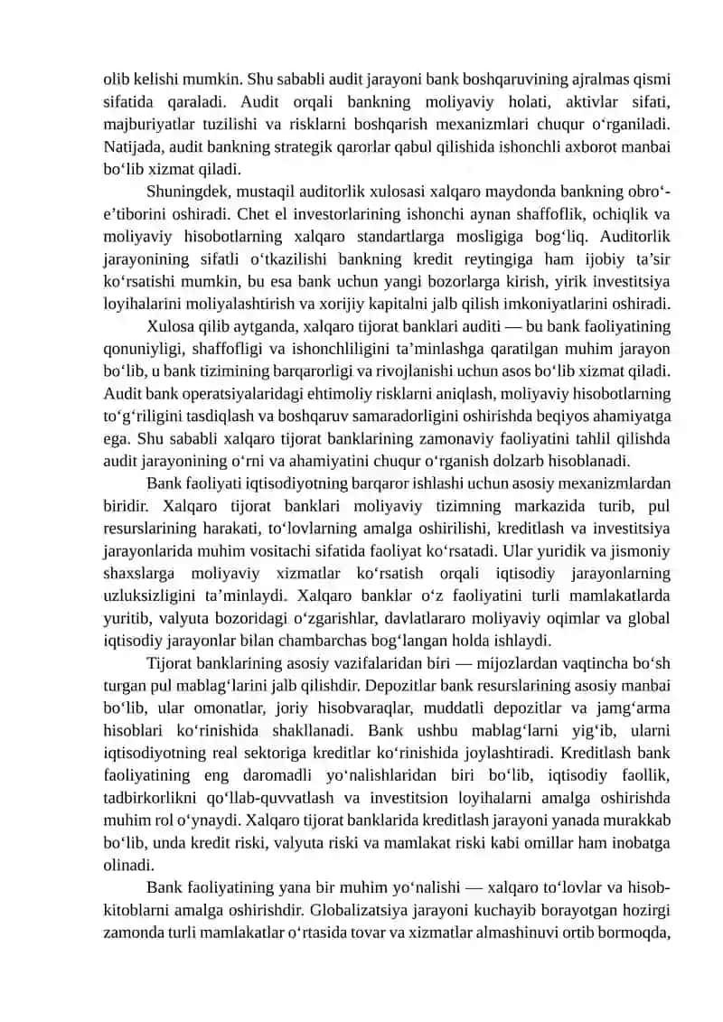 Xalqaro tijorat banklari auditi 3