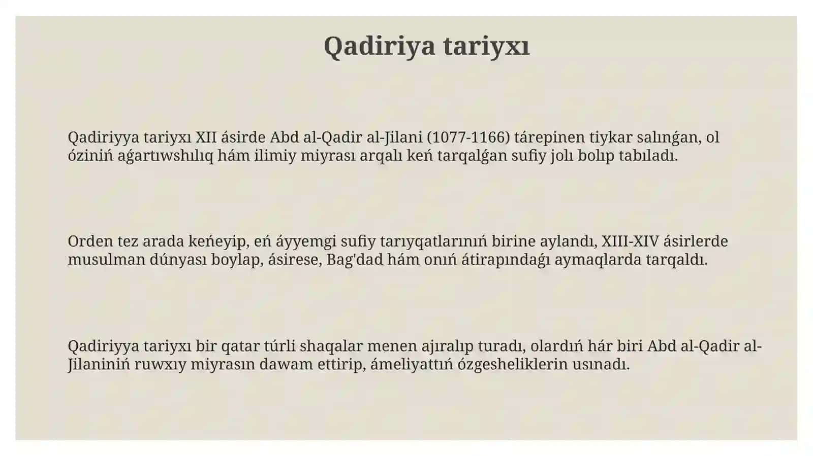 Qadiriyatlar filosofiyasi 3