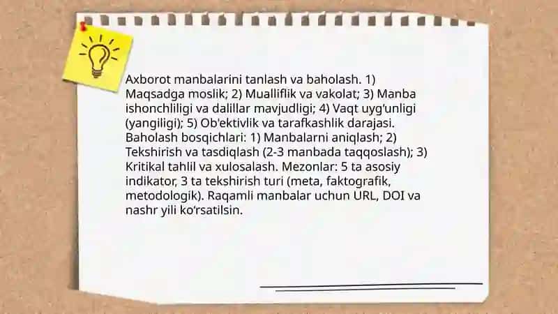 Axborotlarni Mustaqil Tahlil qilish Koʻnikmalarini Egallash 3
