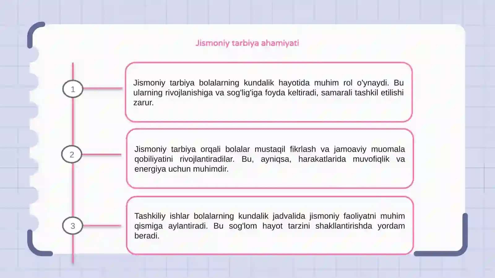 Jismoniy tarbiya bo'yicha ishini tashkil etish 3