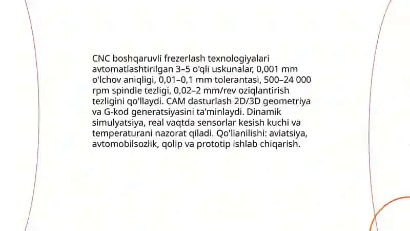 Frezerli ishlov berishni zamonaviy usullari 3