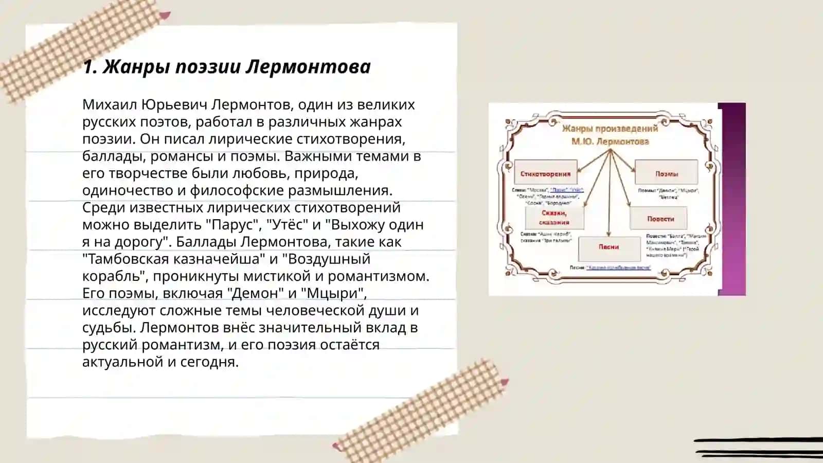 Стихотворение Лермонтова 3