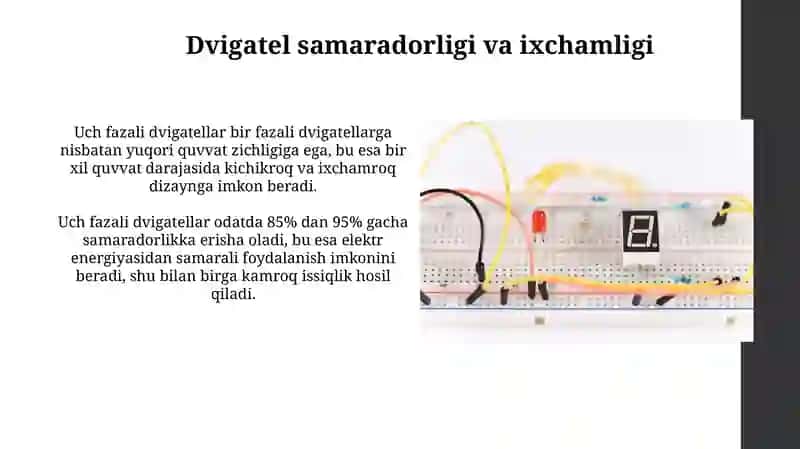 Uch fazali elektr toki uni afzalliklari 3