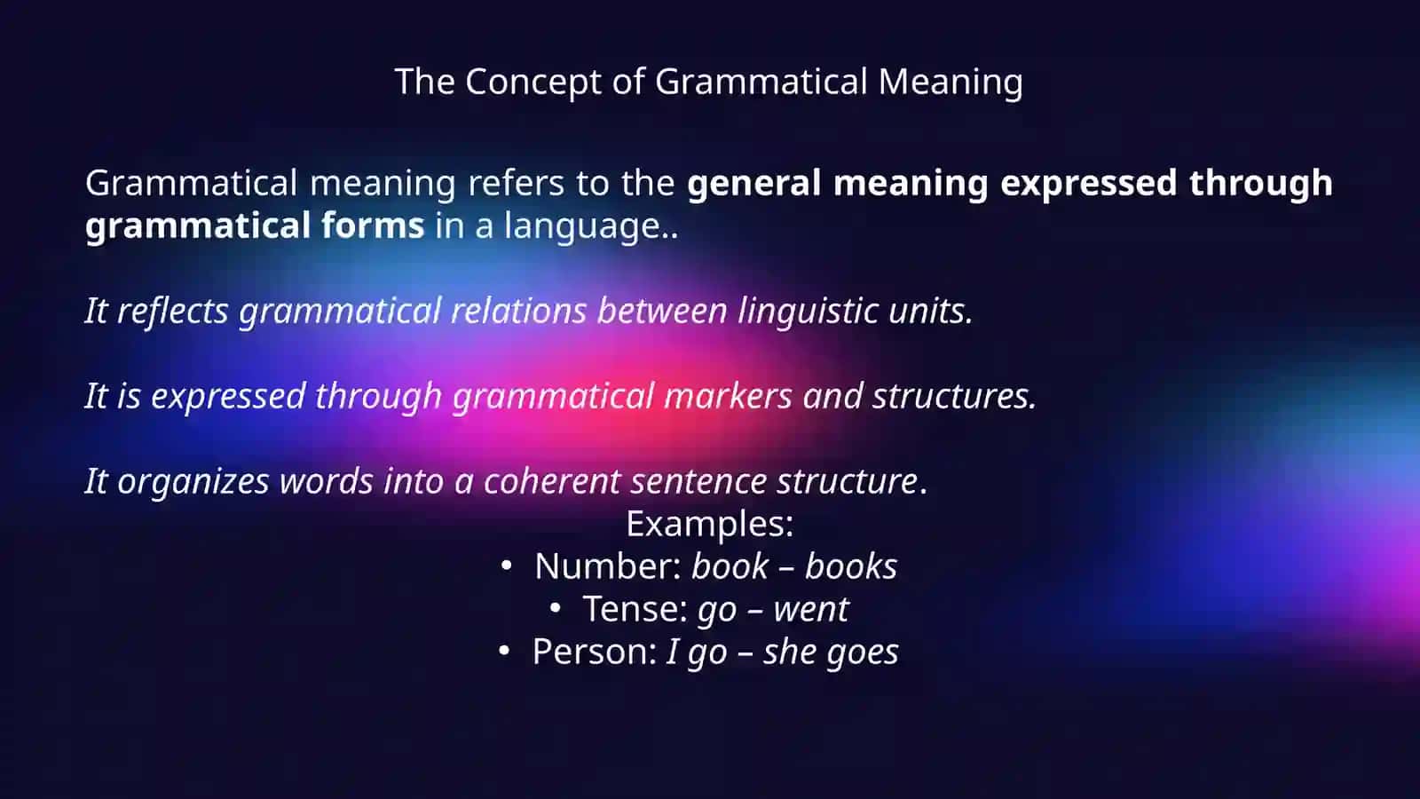 The Relationship of Grammatical Meaning with Semantics and Pragmatics 3