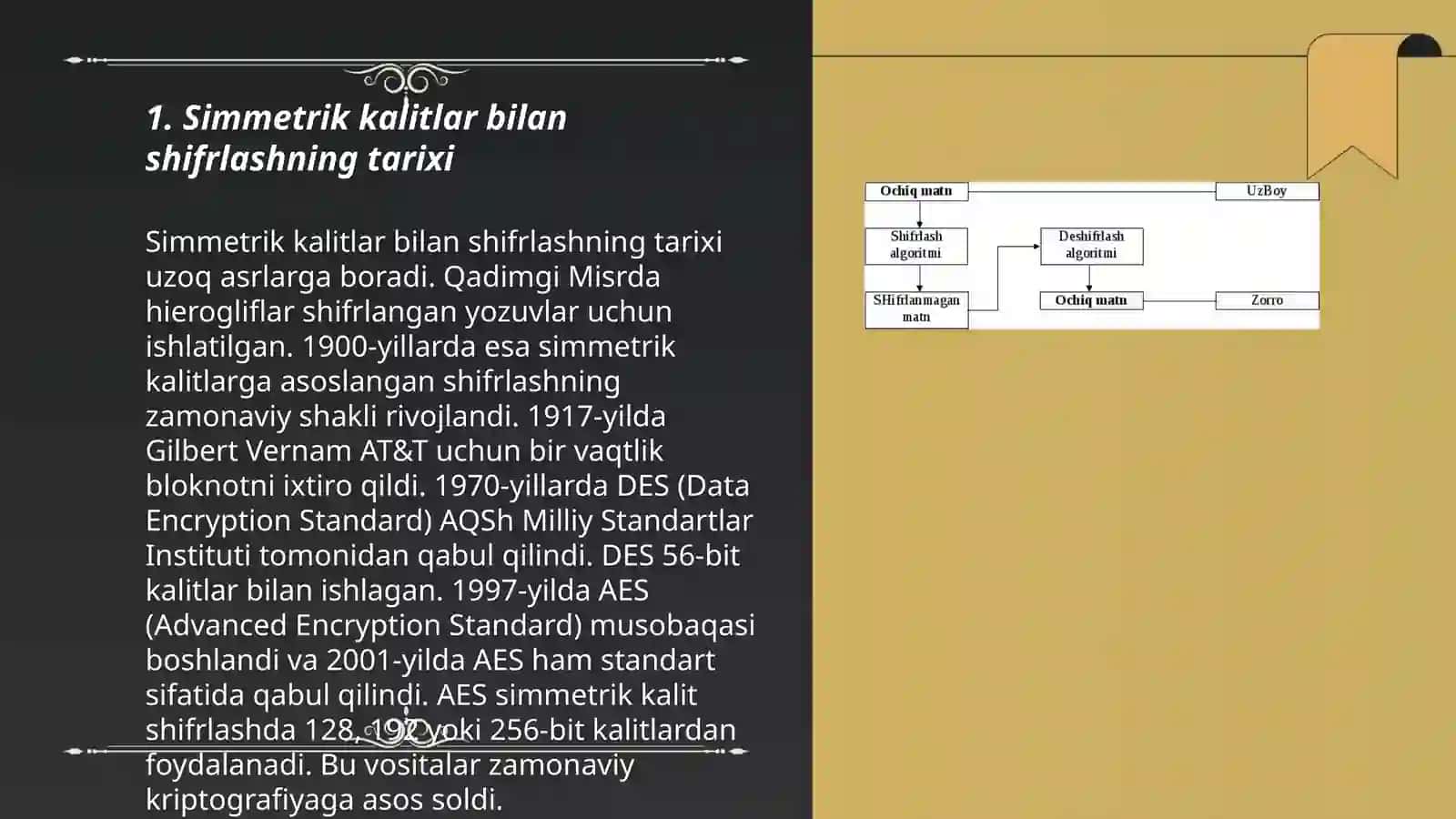 Simmetrik kalitlar bilan shifrlash 3