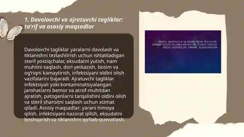 Davolovchi va ajratuvchi tagliklar 3