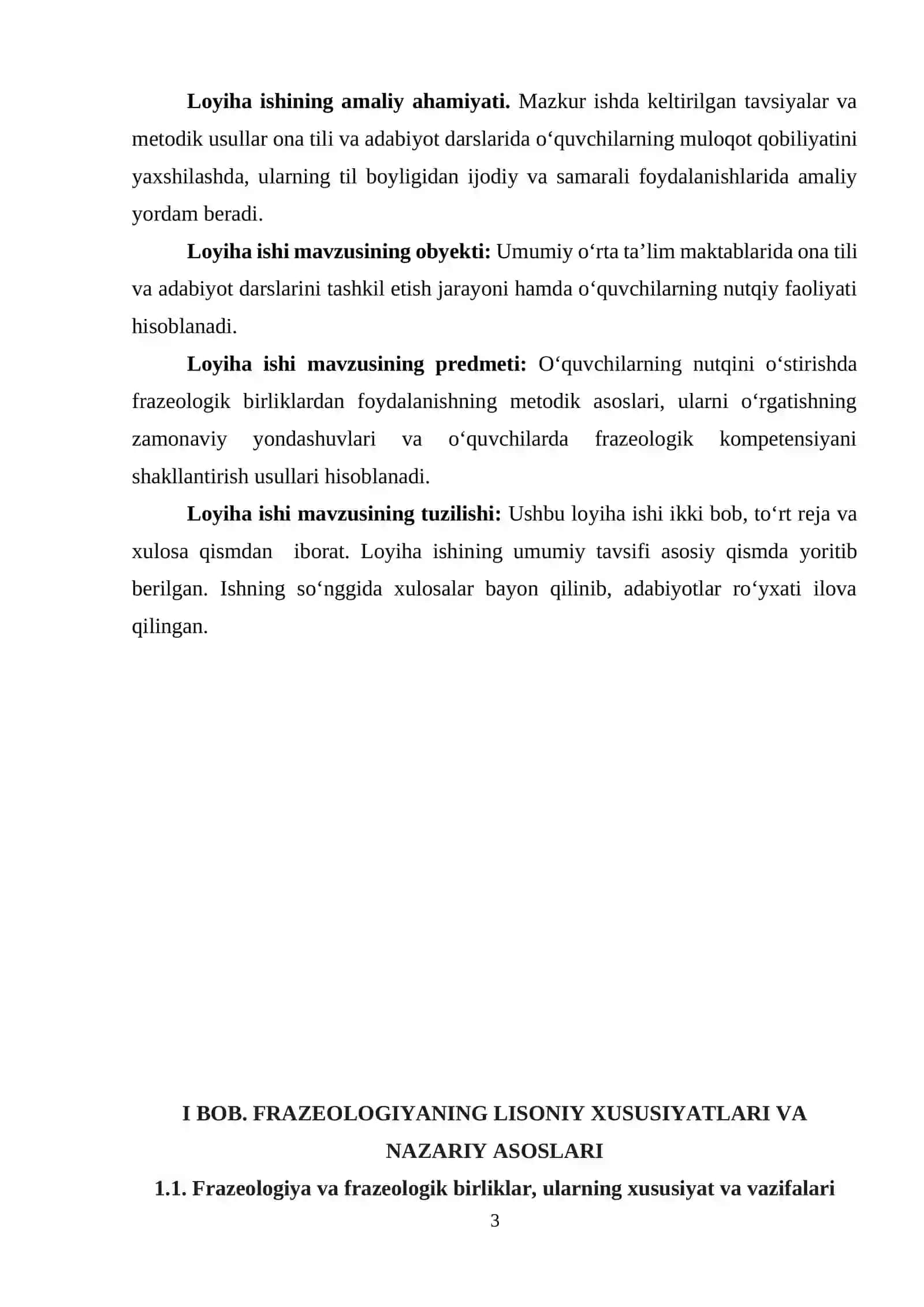 FRAZEOLOGIYASINING LISONIY XUSUSIYATLARI VA NAZARIY ASOSLARI 3