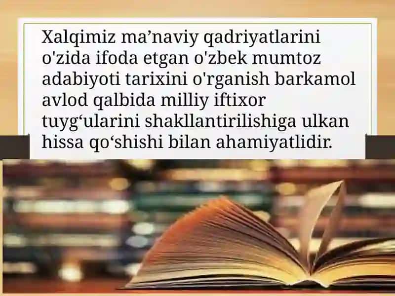 O'zbek adabiyoti tarixi fanining maqsad va vazifalari 3