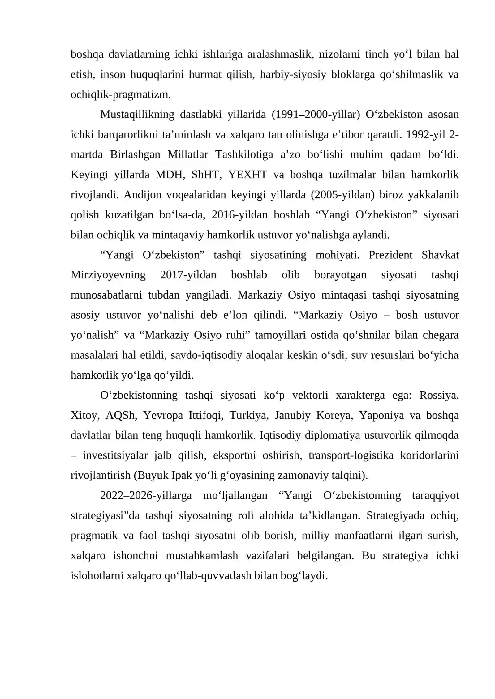 O‘zbekiston va jahon hamjamiyati 3