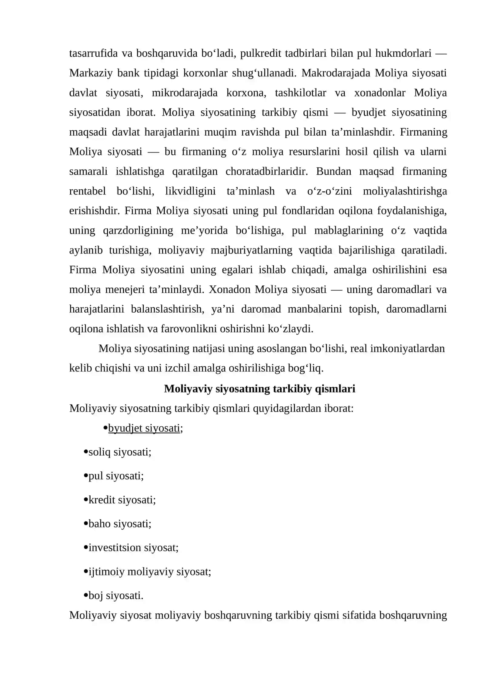 Moliyaviy Siyosatning Tarkibiy Qismlari 3
